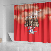 Remembering Tuskegee Airmen Shower Curtain Heroes of the 332nd Squadron Red Art - Wonder Print Shop