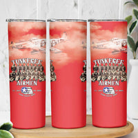 Remembering Tuskegee Airmen Skinny Tumbler Heroes of the 332nd Squadron Red Art - Wonder Print Shop