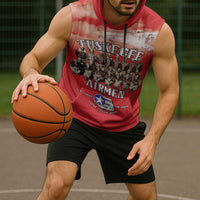 Remembering Tuskegee Airmen Sleeveless Hoodie Heroes of the 332nd Squadron Red Art - Wonder Print Shop