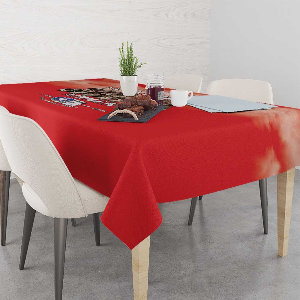 Remembering Tuskegee Airmen Tablecloth Heroes of the 332nd Squadron Red Art - Wonder Print Shop