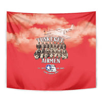Remembering Tuskegee Airmen Tapestry Heroes of the 332nd Squadron Red Art - Wonder Print Shop