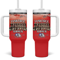 Remembering Tuskegee Airmen Tumbler With Handle Heroes of the 332nd Squadron Red Art - Wonder Print Shop