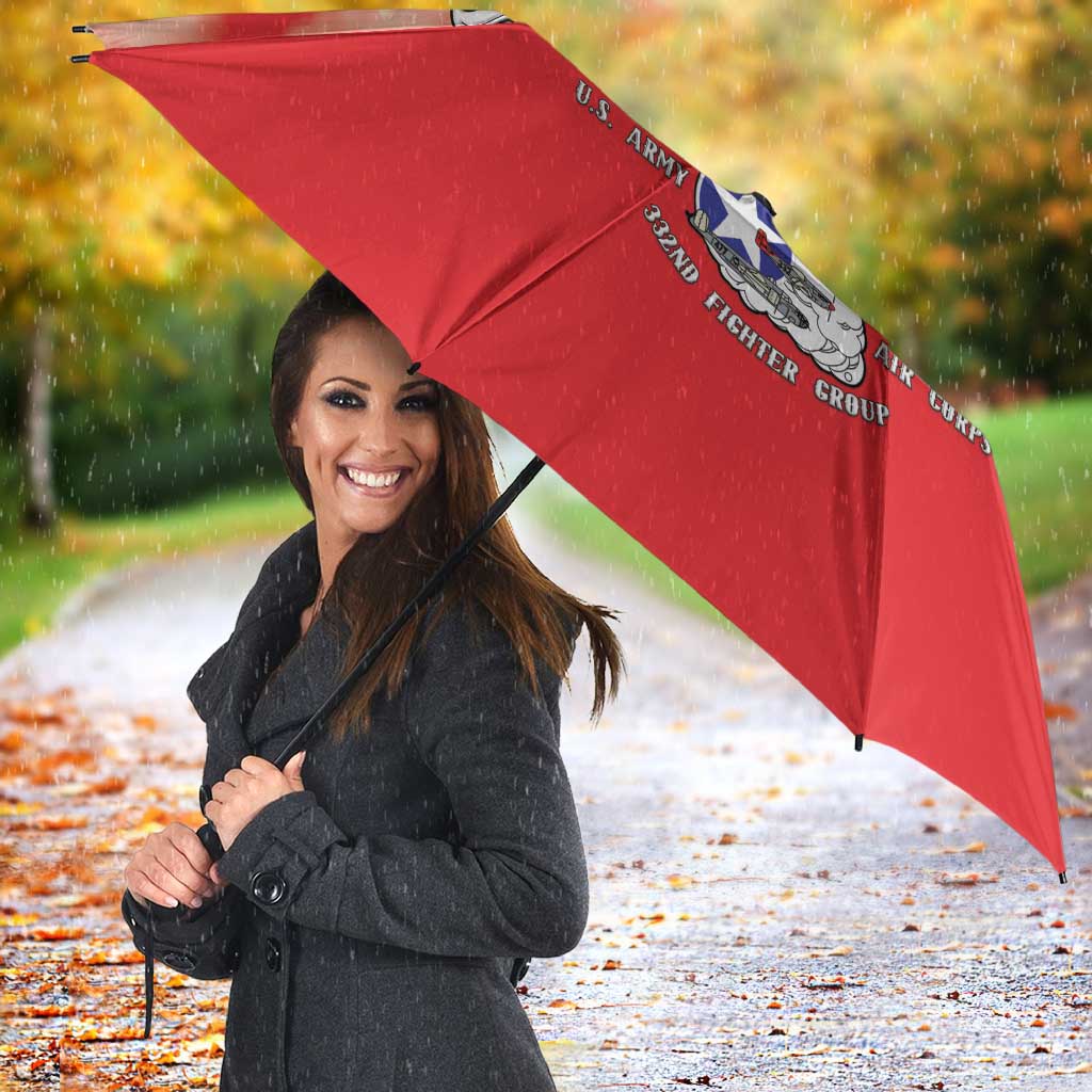 Remembering Tuskegee Airmen Umbrella Heroes of the 332nd Squadron Red Art - Wonder Print Shop