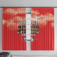 Remembering Tuskegee Airmen Window Curtain Heroes of the 332nd Squadron Red Art - Wonder Print Shop