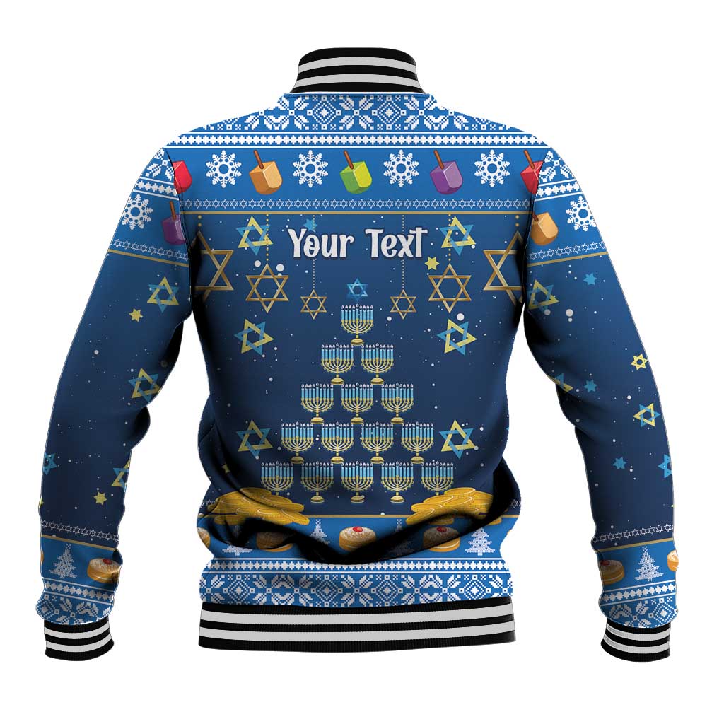 Personalised Jewish Hanukkah Xmas Baseball Jacket Merry Chrismukkah - Wonder Print Shop
