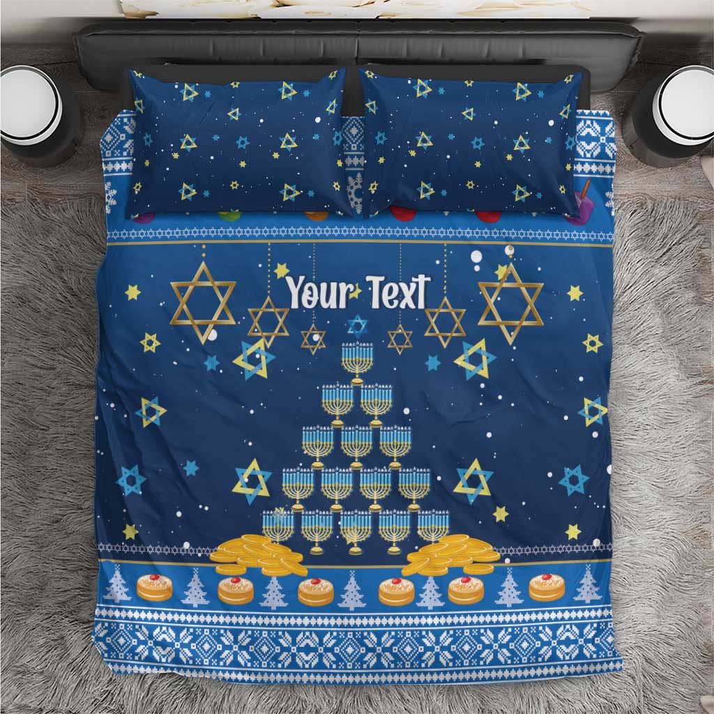 Personalised Jewish Hanukkah Xmas Bedding Set Merry Chrismukkah - Wonder Print Shop