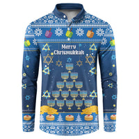 Personalised Jewish Hanukkah Xmas Button Sweatshirt Merry Chrismukkah - Wonder Print Shop