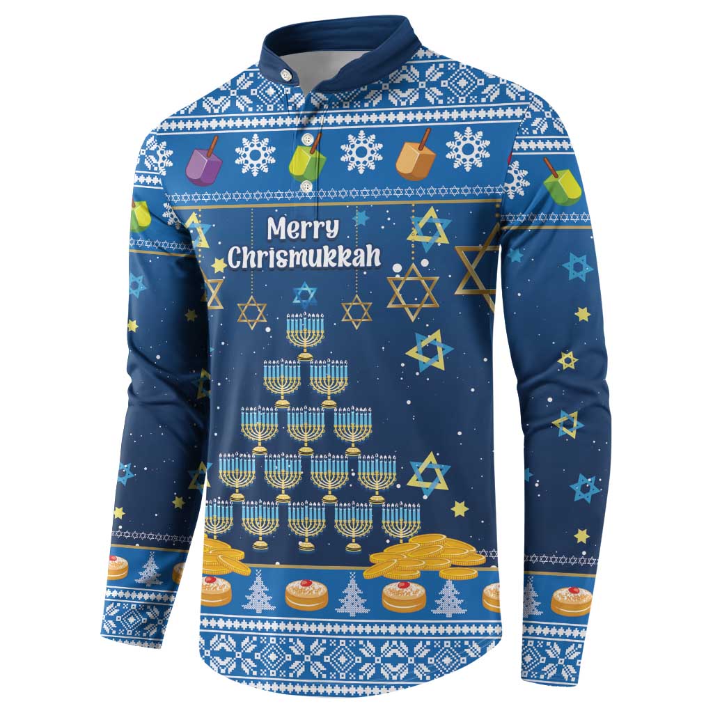 Personalised Jewish Hanukkah Xmas Button Sweatshirt Merry Chrismukkah - Wonder Print Shop