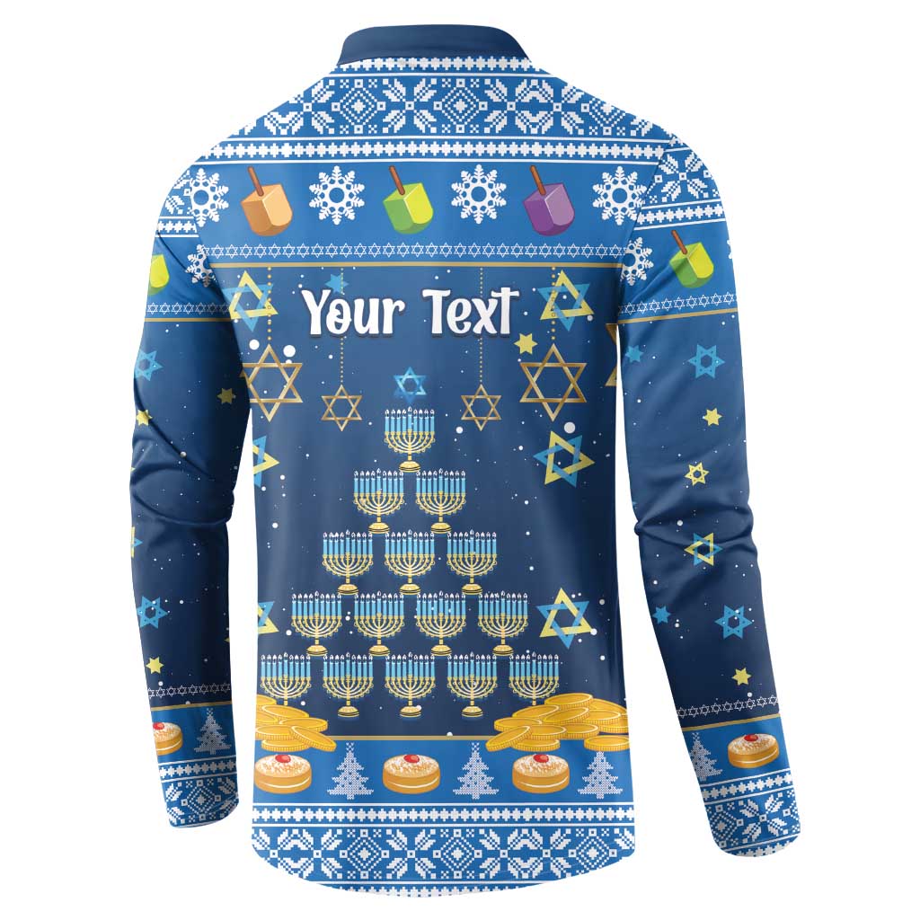 Personalised Jewish Hanukkah Xmas Button Sweatshirt Merry Chrismukkah - Wonder Print Shop