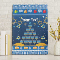 Personalised Jewish Hanukkah Xmas Canvas Wall Art Merry Chrismukkah - Wonder Print Shop