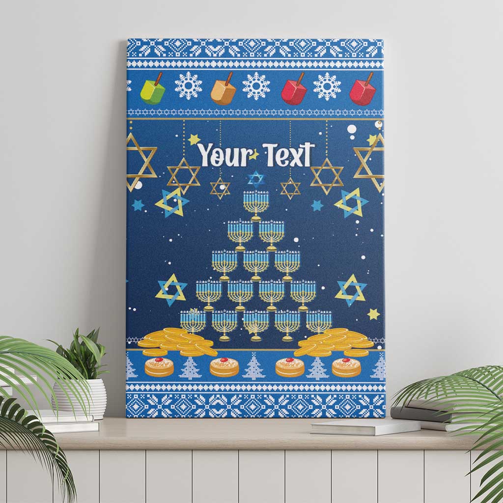 Personalised Jewish Hanukkah Xmas Canvas Wall Art Merry Chrismukkah - Wonder Print Shop