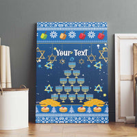 Personalised Jewish Hanukkah Xmas Canvas Wall Art Merry Chrismukkah - Wonder Print Shop