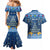 Personalised Jewish Hanukkah Xmas Couples Matching Mermaid Dress and Hawaiian Shirt Merry Chrismukkah - Wonder Print Shop
