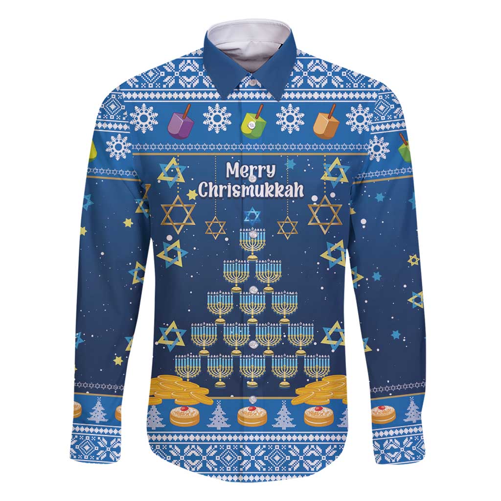 Personalised Jewish Hanukkah Xmas Family Matching Mermaid Dress and Hawaiian Shirt Merry Chrismukkah - Wonder Print Shop