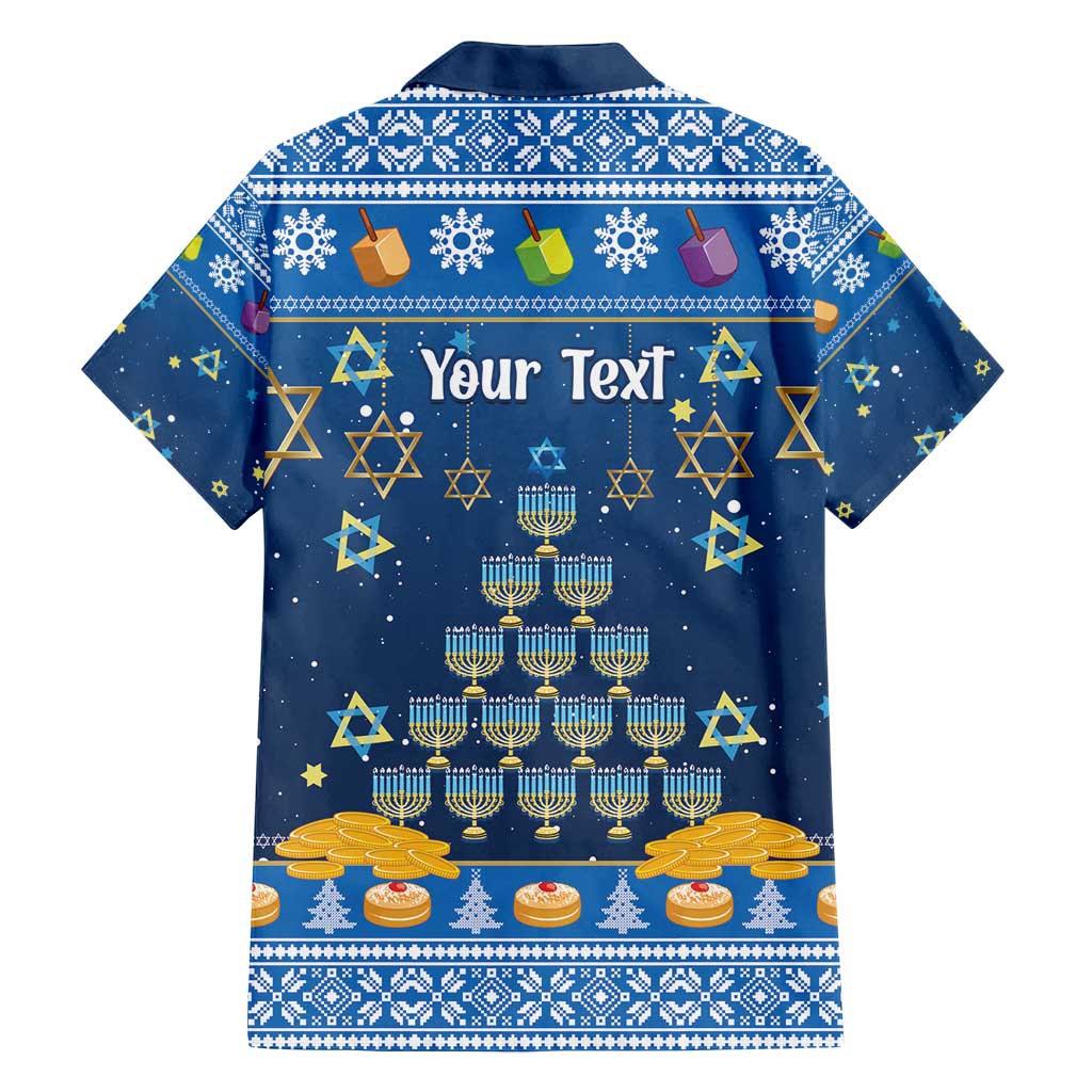 Personalised Jewish Hanukkah Xmas Family Matching Tank Maxi Dress and Hawaiian Shirt Merry Chrismukkah - Wonder Print Shop