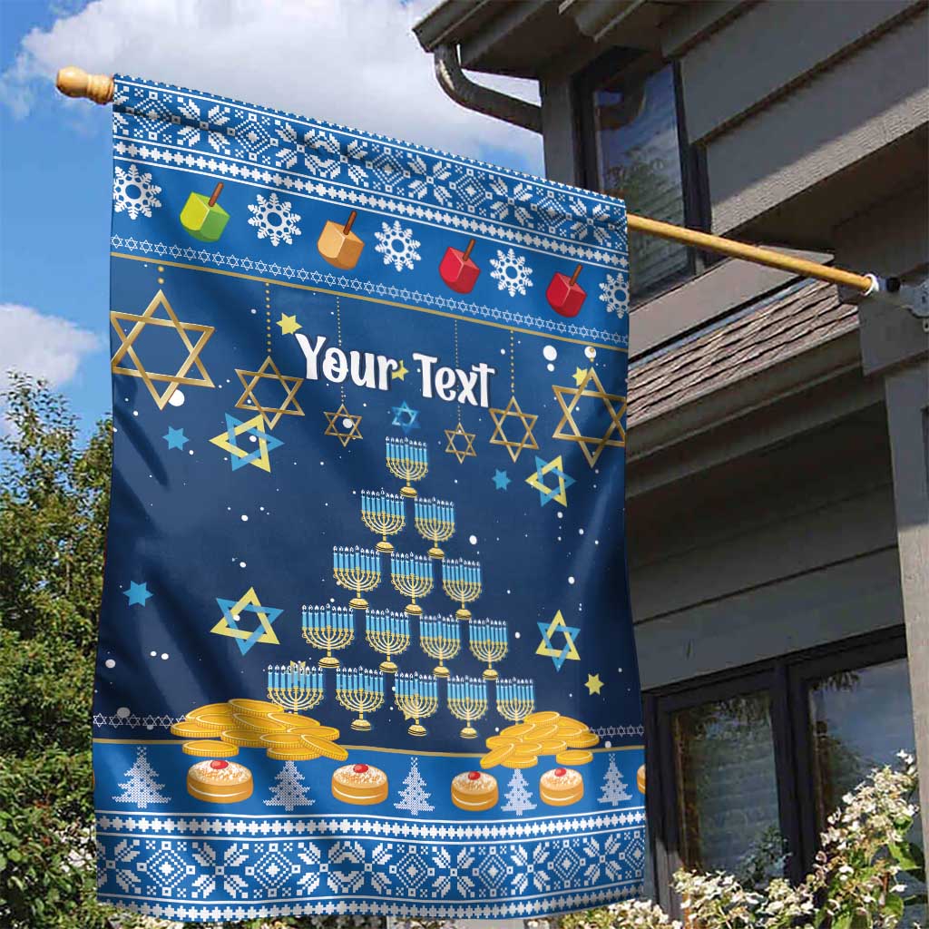 Personalised Jewish Hanukkah Xmas Garden Flag Merry Chrismukkah - Wonder Print Shop