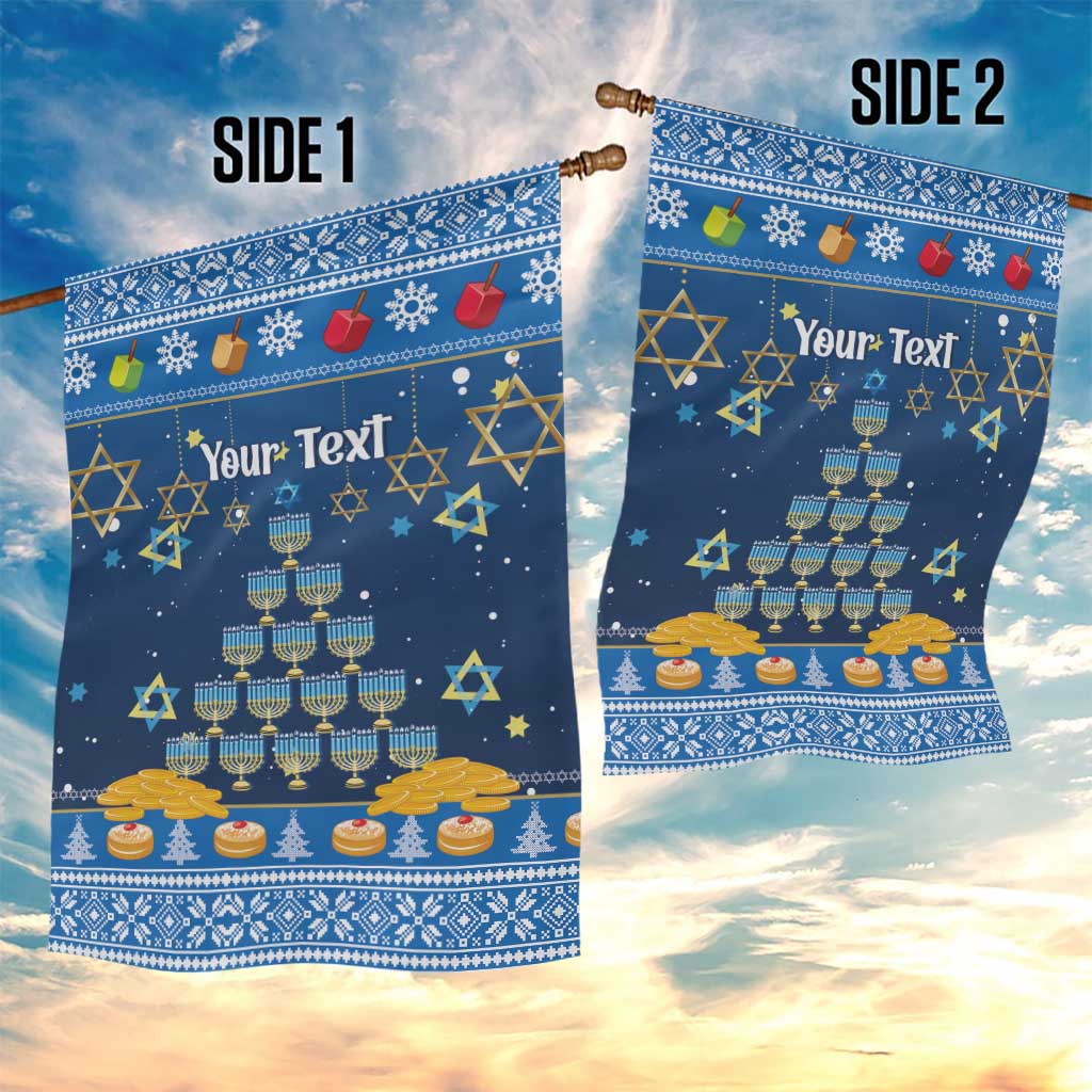 Personalised Jewish Hanukkah Xmas Garden Flag Merry Chrismukkah - Wonder Print Shop