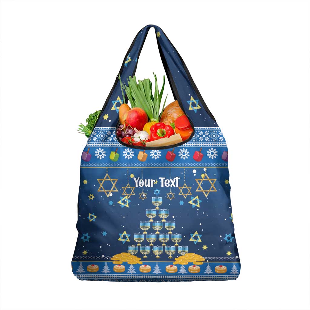 Personalised Jewish Hanukkah Xmas Grocery Bag Merry Chrismukkah