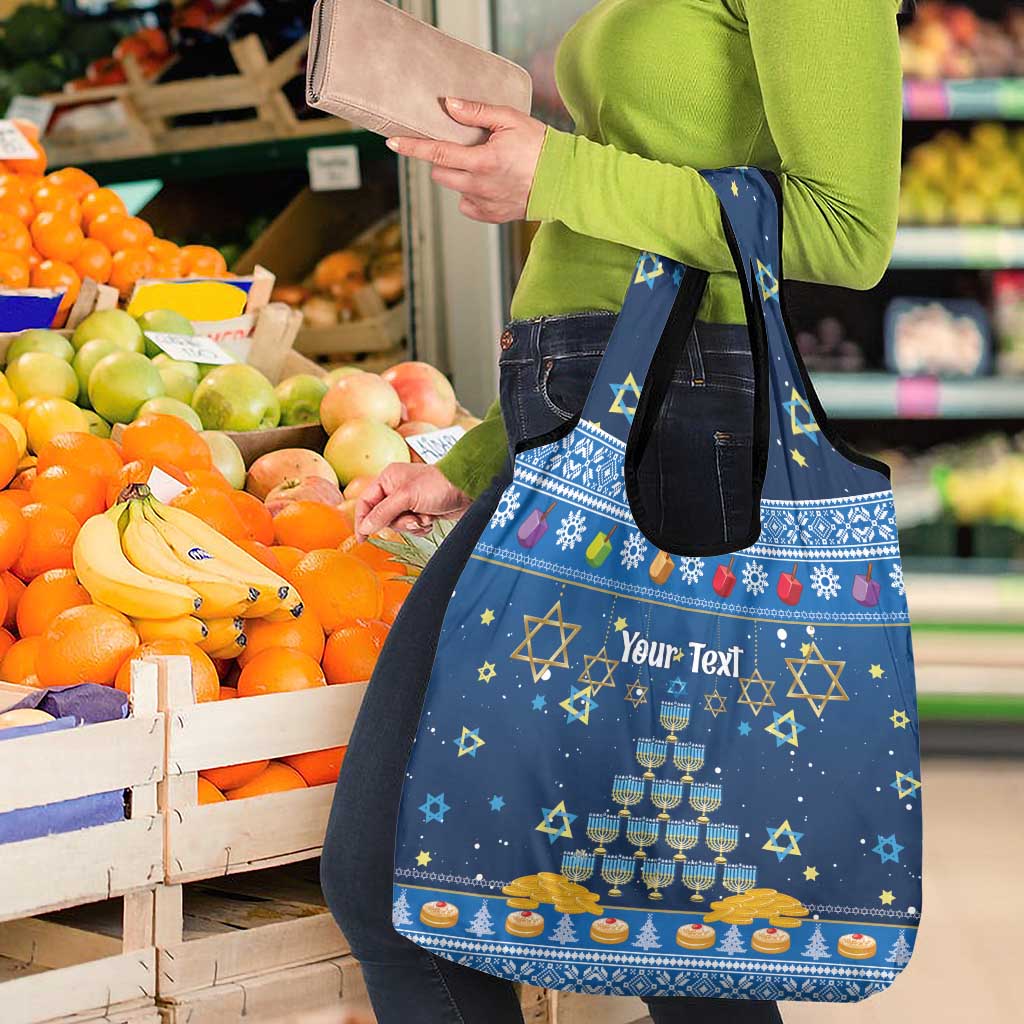 Personalised Jewish Hanukkah Xmas Grocery Bag Merry Chrismukkah