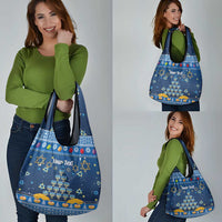 Personalised Jewish Hanukkah Xmas Grocery Bag Merry Chrismukkah