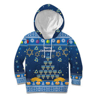 Personalised Jewish Hanukkah Xmas Kid Hoodie Merry Chrismukkah - Wonder Print Shop