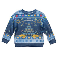 Personalised Jewish Hanukkah Xmas Kid Ugly Christmas Sweater Merry Chrismukkah - Wonder Print Shop