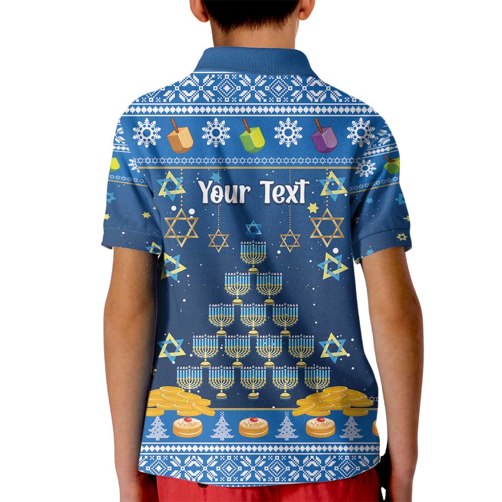 Personalised Jewish Hanukkah Xmas Kid Polo Shirt Merry Chrismukkah - Wonder Print Shop