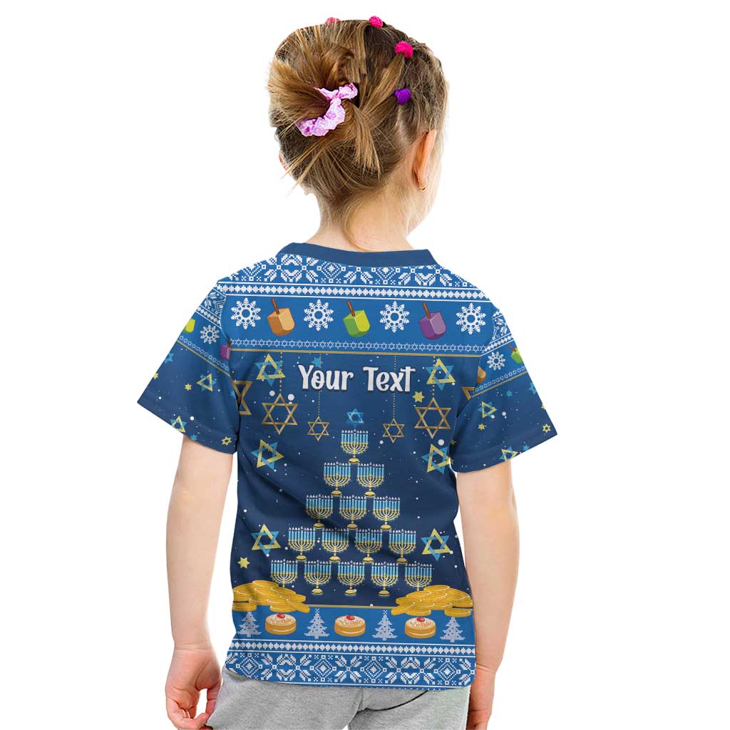 Personalised Jewish Hanukkah Xmas Kid T Shirt Merry Chrismukkah - Wonder Print Shop
