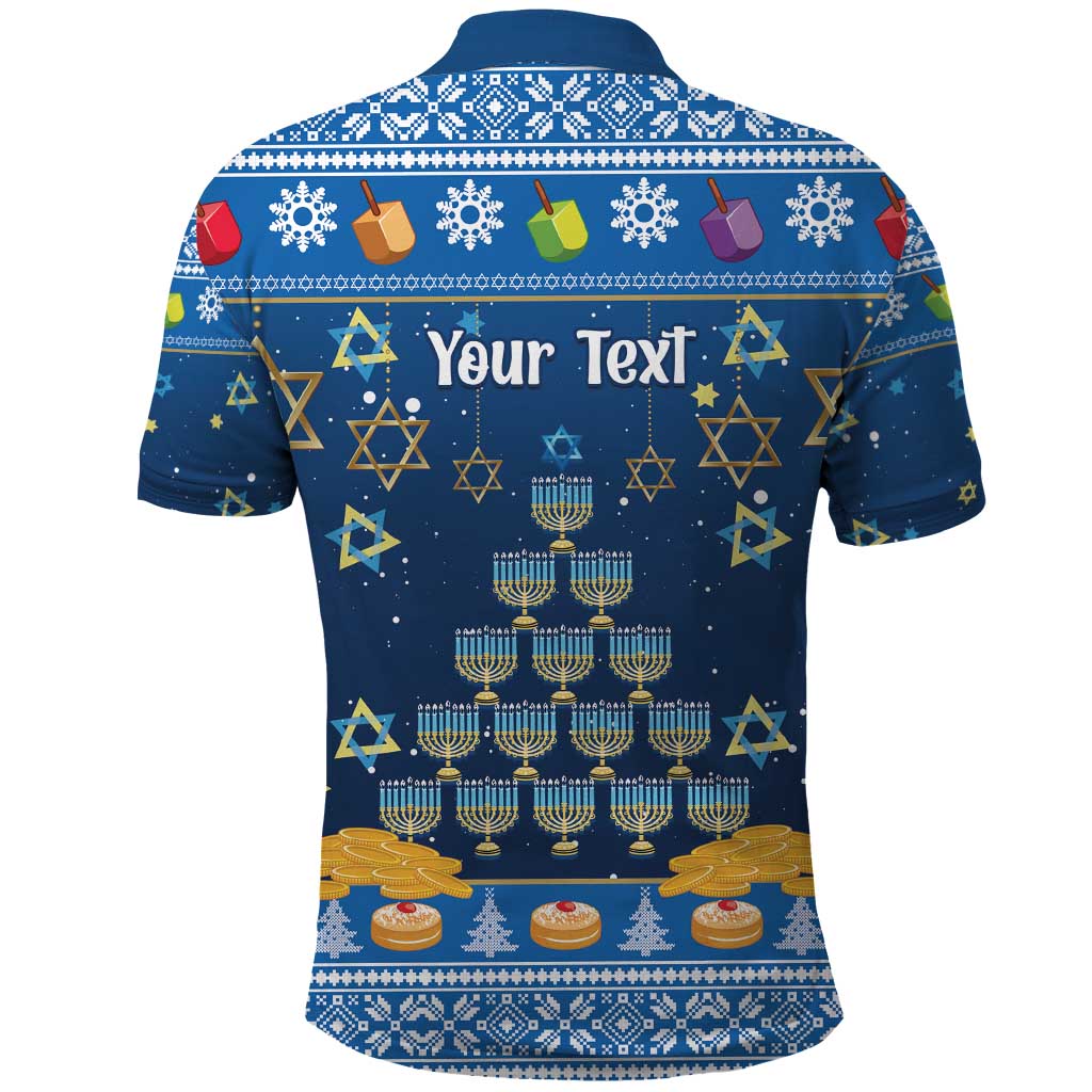 Personalised Jewish Hanukkah Xmas Polo Shirt Merry Chrismukkah - Wonder Print Shop