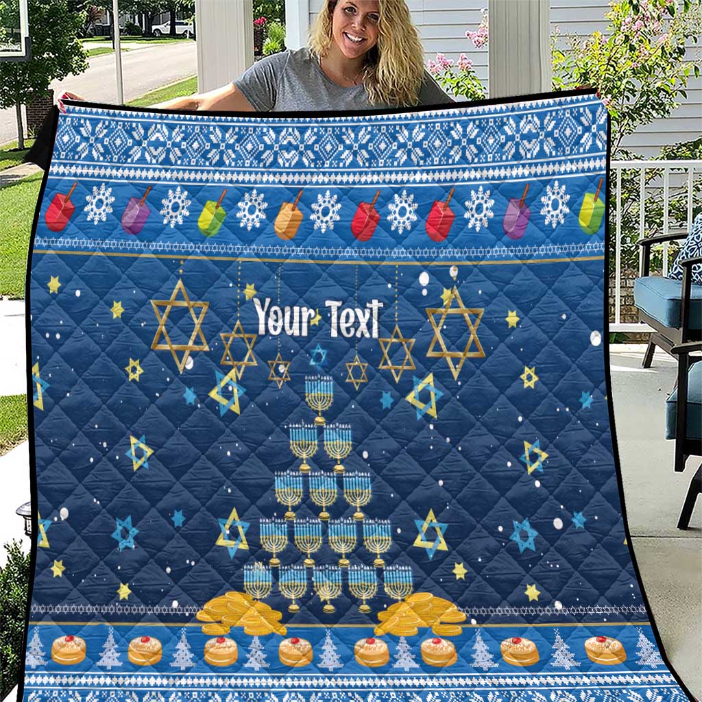 Personalised Jewish Hanukkah Xmas Quilt Merry Chrismukkah - Wonder Print Shop