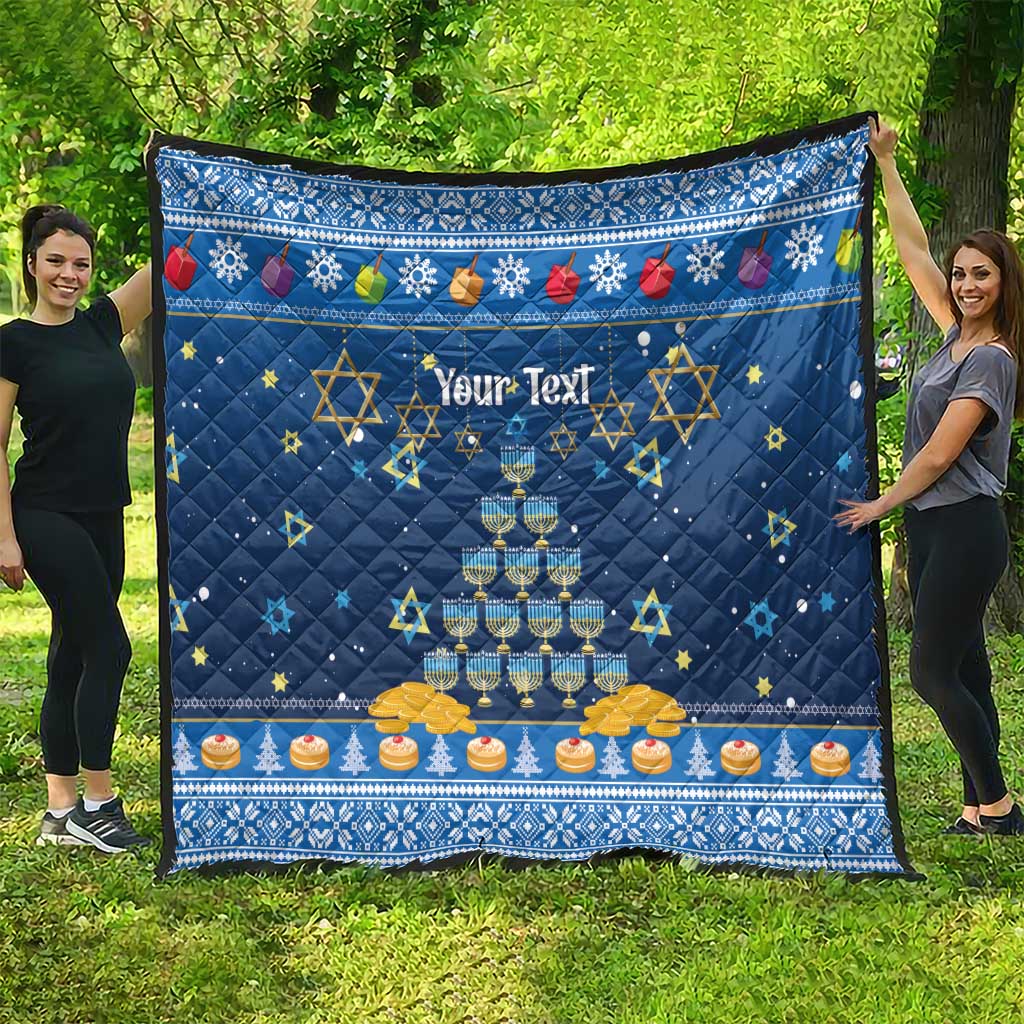 Personalised Jewish Hanukkah Xmas Quilt Merry Chrismukkah - Wonder Print Shop