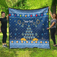 Personalised Jewish Hanukkah Xmas Quilt Merry Chrismukkah - Wonder Print Shop