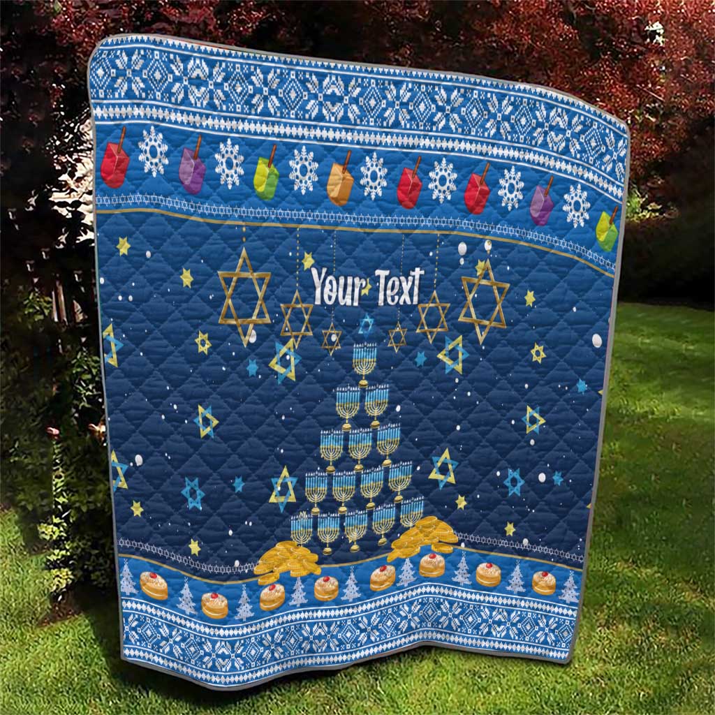 Personalised Jewish Hanukkah Xmas Quilt Merry Chrismukkah - Wonder Print Shop