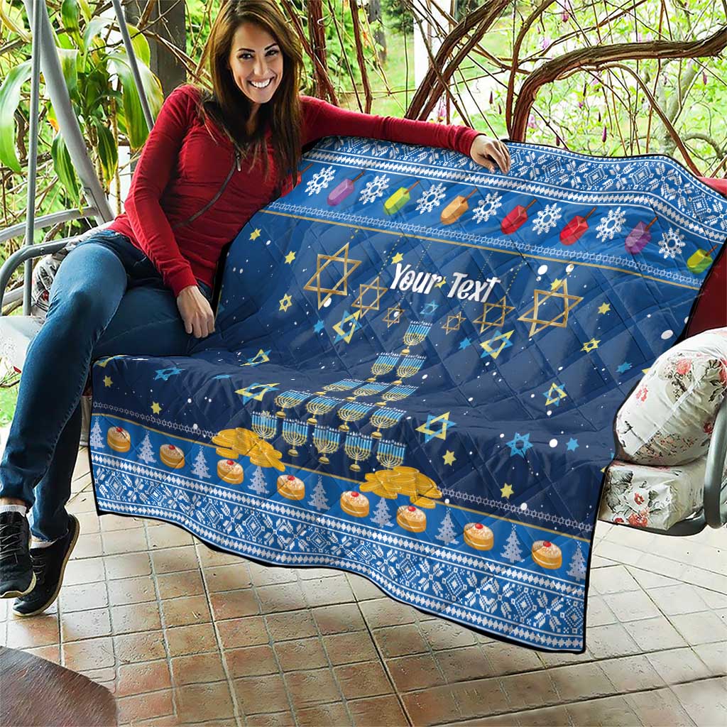 Personalised Jewish Hanukkah Xmas Quilt Merry Chrismukkah - Wonder Print Shop
