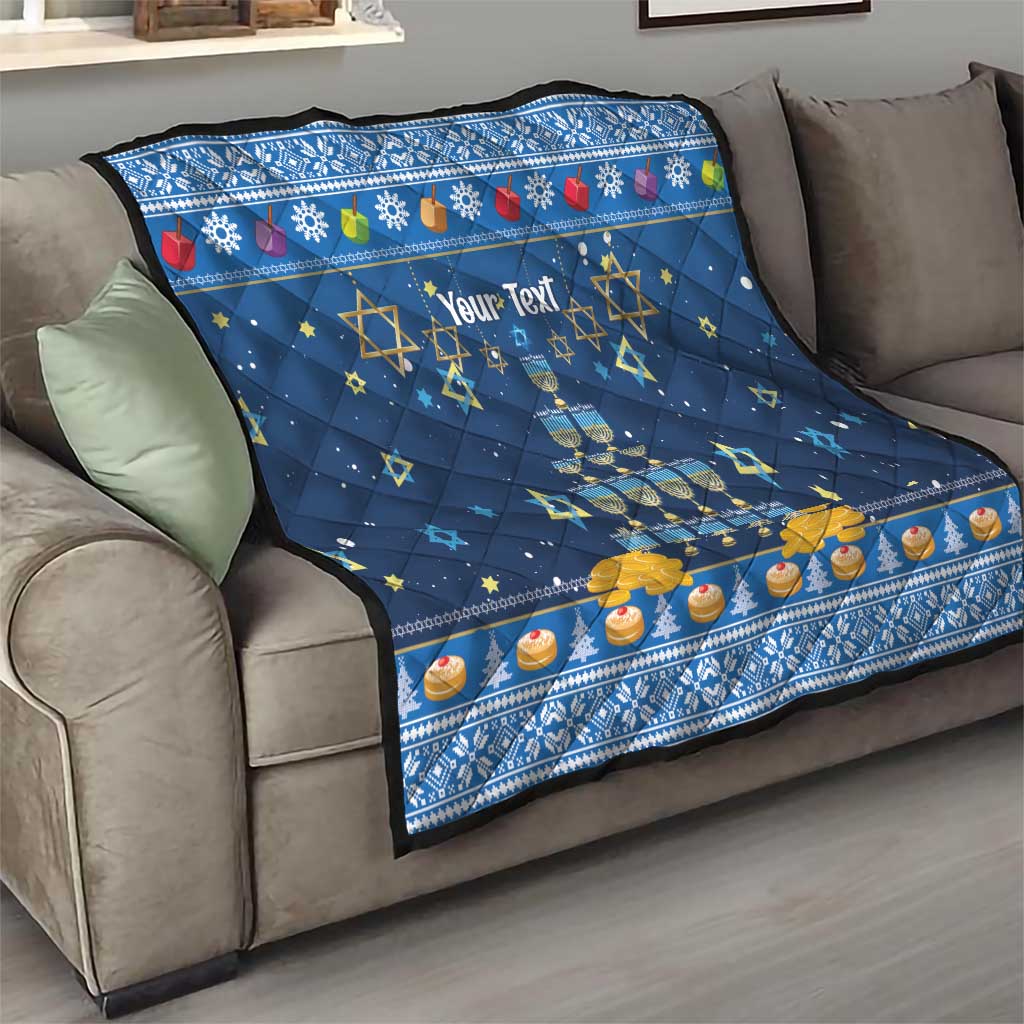 Personalised Jewish Hanukkah Xmas Quilt Merry Chrismukkah - Wonder Print Shop