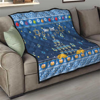 Personalised Jewish Hanukkah Xmas Quilt Merry Chrismukkah - Wonder Print Shop