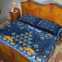 Personalised Jewish Hanukkah Xmas Quilt Bed Set Merry Chrismukkah - Wonder Print Shop