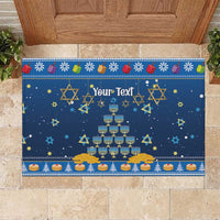 Personalised Jewish Hanukkah Xmas Rubber Doormat Merry Chrismukkah - Wonder Print Shop