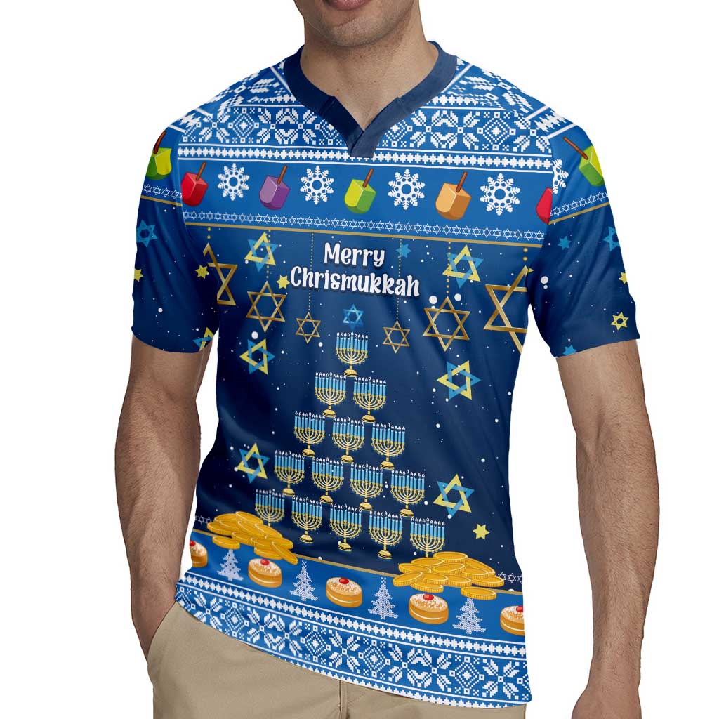 Personalised Jewish Hanukkah Xmas Rugby Jersey Merry Chrismukkah - Wonder Print Shop