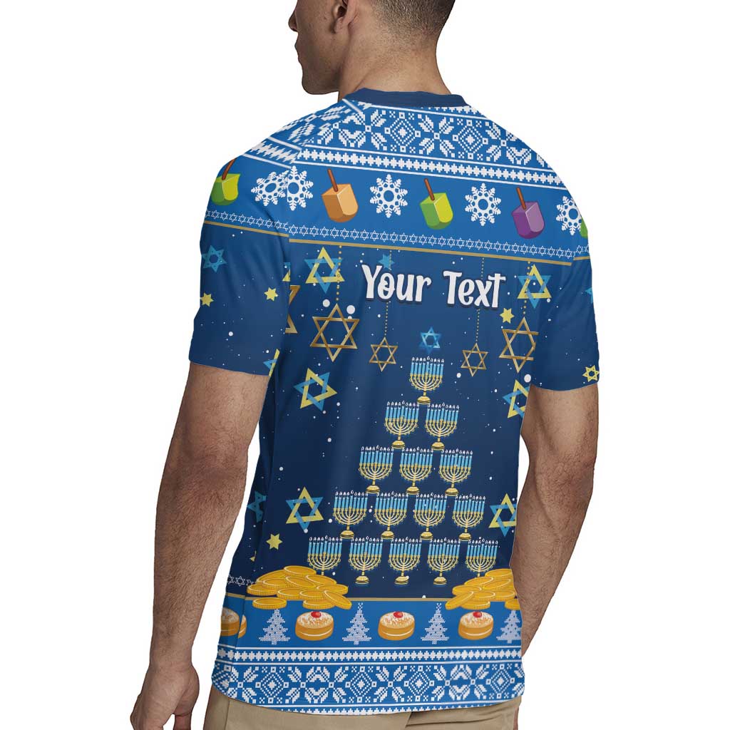 Personalised Jewish Hanukkah Xmas Rugby Jersey Merry Chrismukkah - Wonder Print Shop