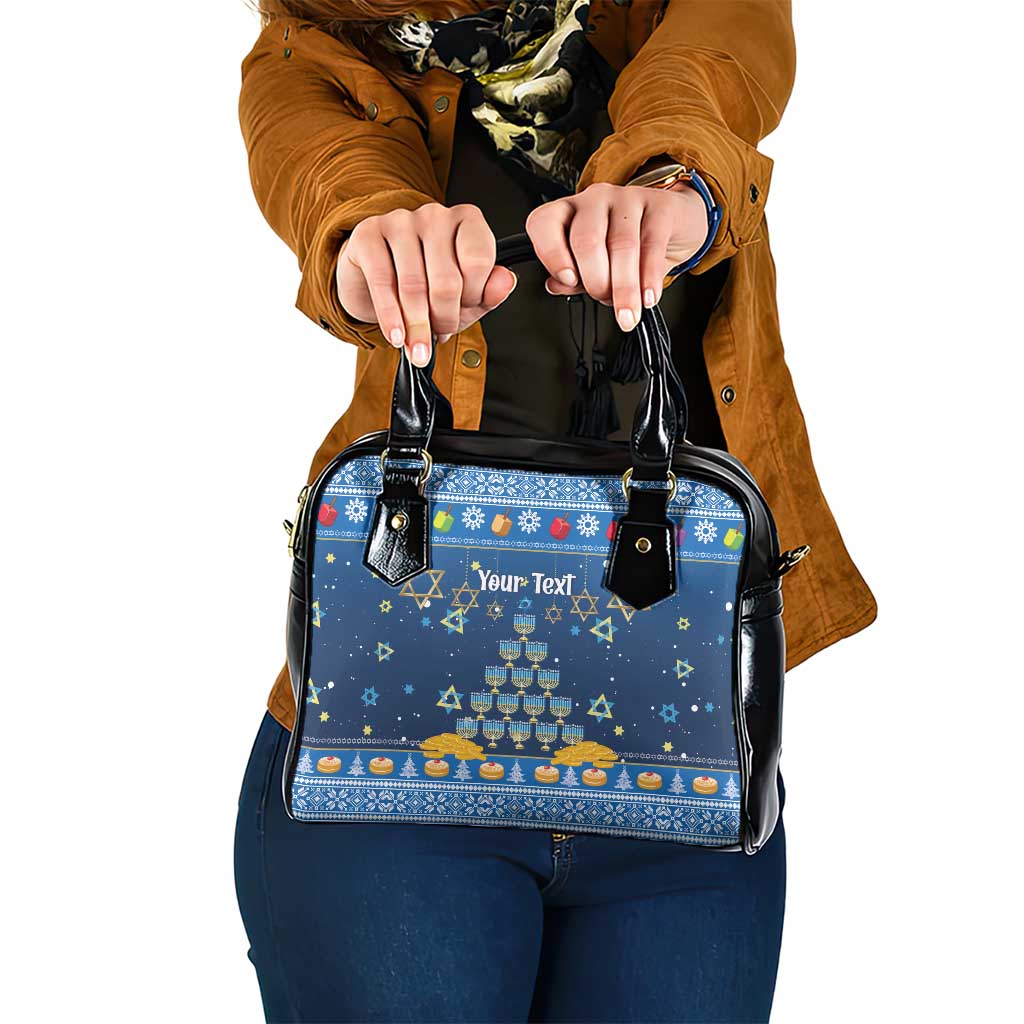 Personalised Jewish Hanukkah Xmas Shoulder Handbag Merry Chrismukkah