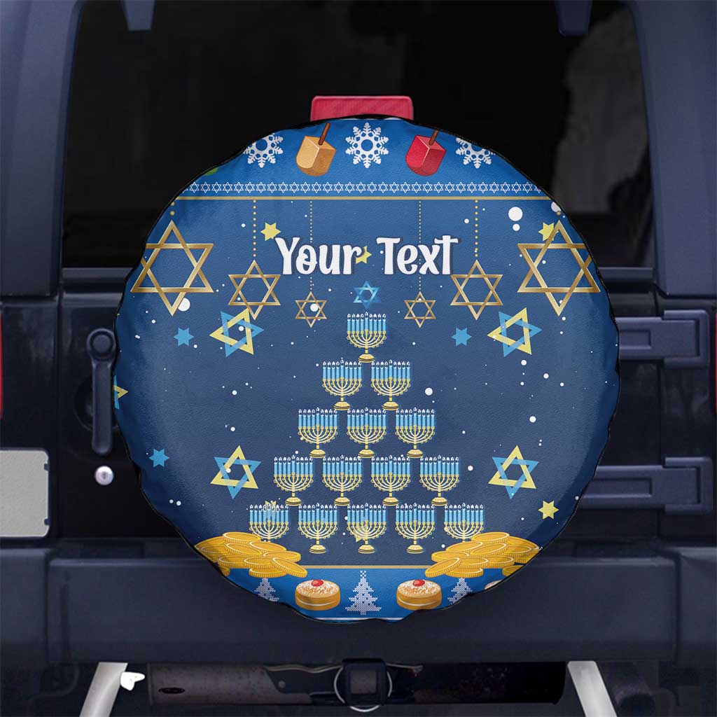Personalised Jewish Hanukkah Xmas Spare Tire Cover Merry Chrismukkah - Wonder Print Shop
