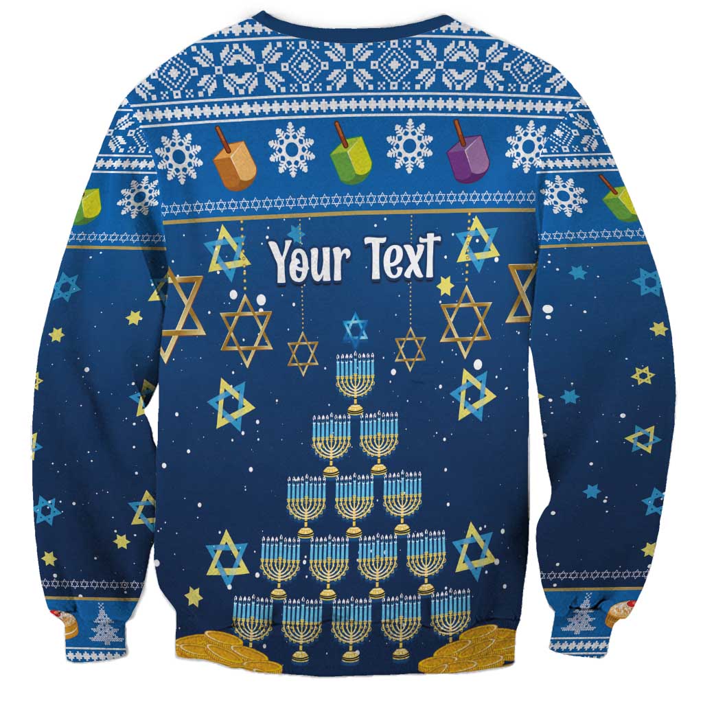 Personalised Jewish Hanukkah Xmas Sweatshirt Merry Chrismukkah - Wonder Print Shop