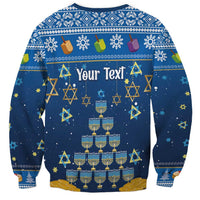 Personalised Jewish Hanukkah Xmas Sweatshirt Merry Chrismukkah - Wonder Print Shop