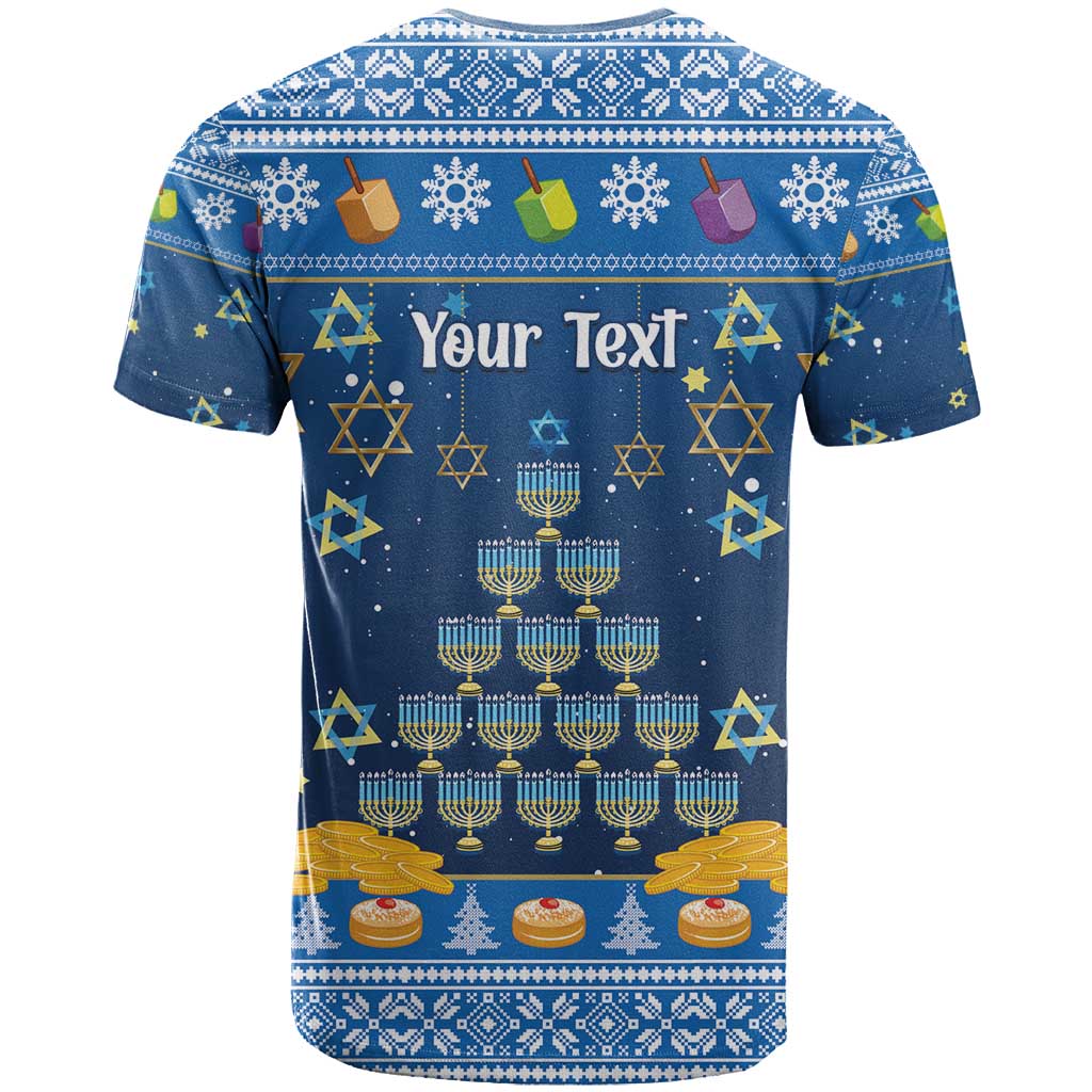 Personalised Jewish Hanukkah Xmas T Shirt Merry Chrismukkah - Wonder Print Shop