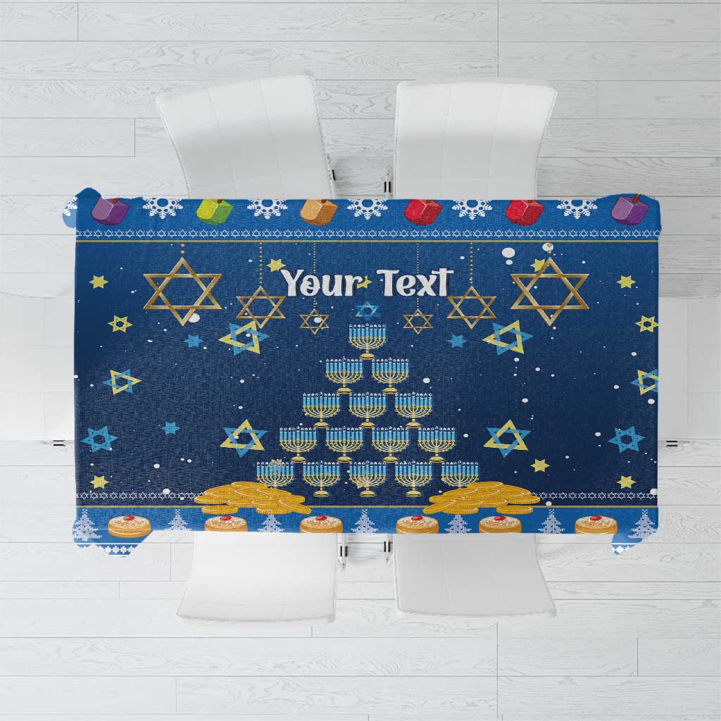 Personalised Jewish Hanukkah Xmas Tablecloth Merry Chrismukkah - Wonder Print Shop
