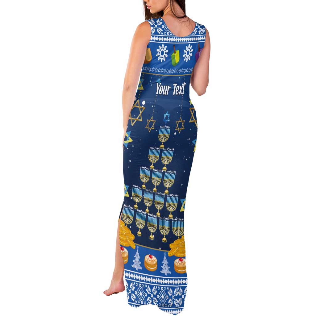 Personalised Jewish Hanukkah Xmas Tank Maxi Dress Merry Chrismukkah - Wonder Print Shop
