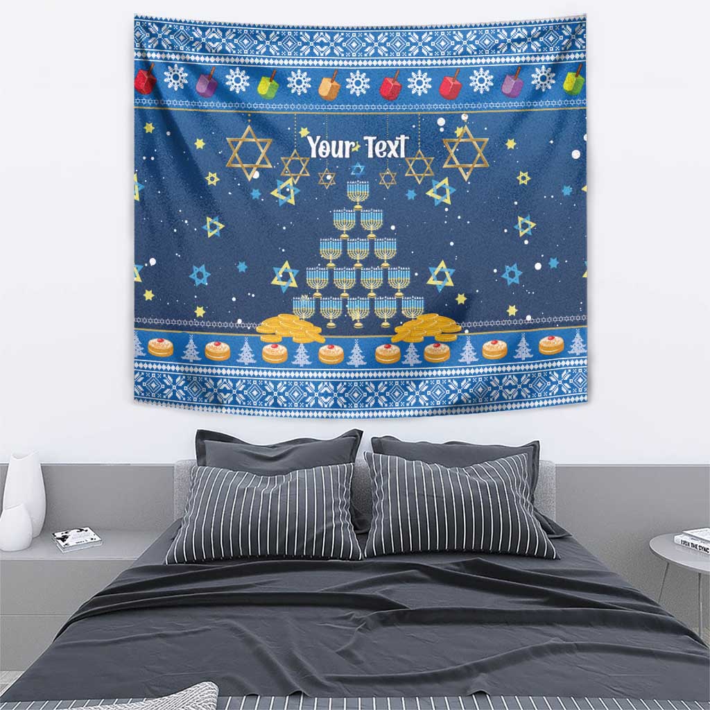 Personalised Jewish Hanukkah Xmas Tapestry Merry Chrismukkah - Wonder Print Shop