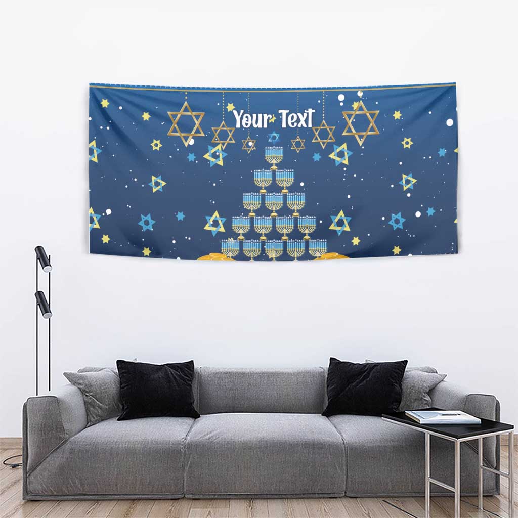 Personalised Jewish Hanukkah Xmas Tapestry Merry Chrismukkah - Wonder Print Shop