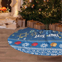 Personalised Jewish Hanukkah Xmas Tree Skirt Merry Chrismukkah - Wonder Print Shop